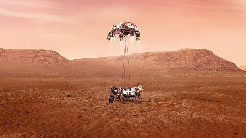 Шутки в сторону: марсоход NASA Perseverance приземлился на поверхность Марса и уже сделал первые фотографии планеты