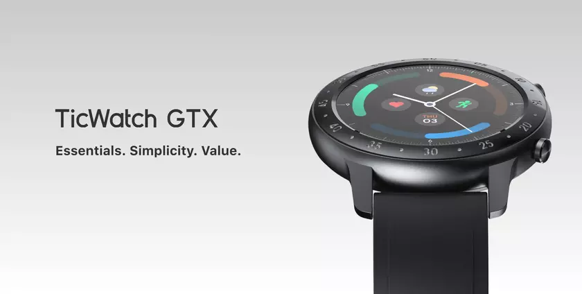 Mobvoi TicWatch GTX: смарт-часы с 1.2-дюймовым дисплеем, защитой IP68, автономностью до 7 дней и ценником в $54