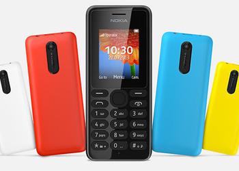Дешевые разноцветные "звонилки" Nokia 108 и 108 Dual SIM