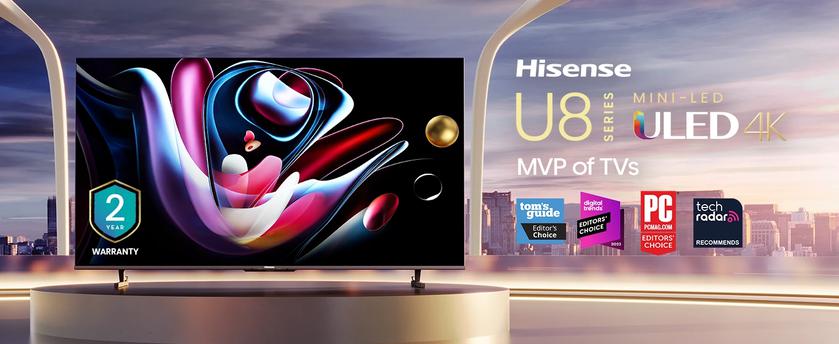 Hisense U8Q Mini LED: New TV in Europe with 4K and HDR support