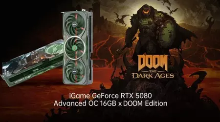 Colorful announced RTX 5080 graphics card in the style of Doom: The Dark Ages