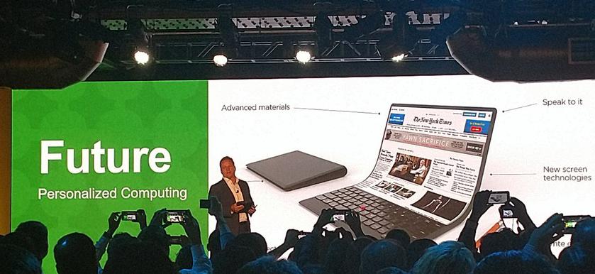 В Lenovo представили концепт гибкого ноутбука 