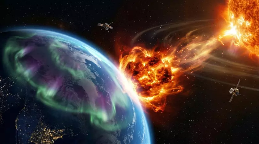 Солнечная вспышка и выброс плазмы