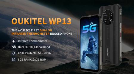 OUKITEL WP13: захищений смартфон з чіпом MediaTek Dimensity 700, інфрачервоним термометром і NFC за $ 200