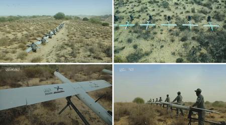 Hamas-Terroristen zeigten iranische Kamikaze-Drohnen, die für Angriffe auf Israel verwendet wurden