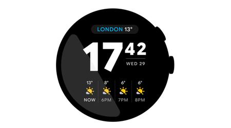 Google oppdaterer værwidget på Wear OS: nytt design og 4-timersvarsel