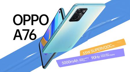 OPPO A76 4G: 90-Hz-Bildschirm, Snapdragon 680-Chip, IP54-Schutz und 5000-mAh-Akku für 215 US-Dollar
