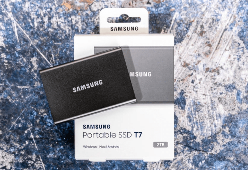 Samsung draagbare T7 SSD voor Tesla