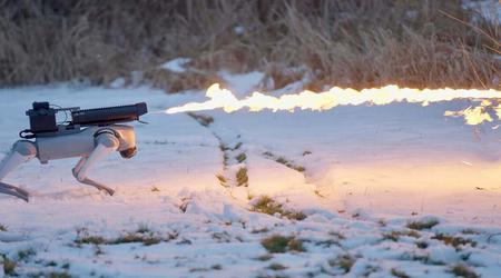En robothund med en flammekaster som smelter snø og tenner ild: Amerikansk selskap presenterer ny teknologi