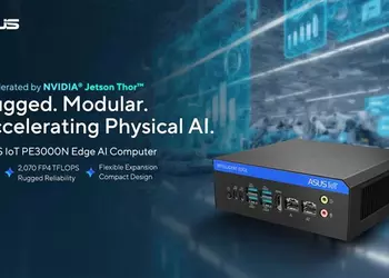 ASUS IoT представила компактную edge-AI платформу PE3000N с NVIDIA Jetson Thor