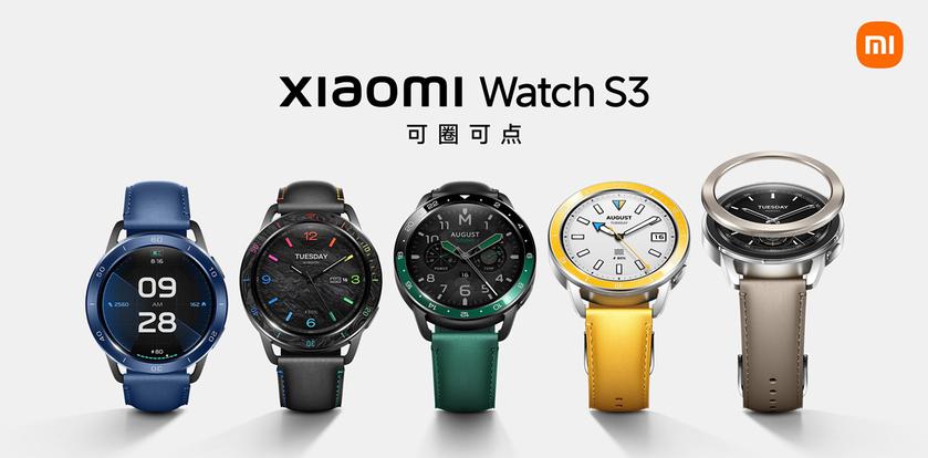 Xiaomi Watch S3 – AMOLED-дисплей, сменный безель, eSIM и операционная система HyperOS по цене $135