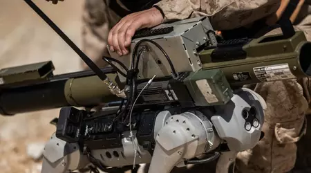 The US Marines have equipped a Chinese robotic dog with an M72 LAW missile launcher