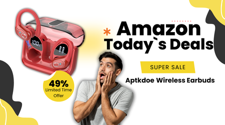 Aptkdoe Wireless Earbuds with 75-Hour Battery – Now 49% Less