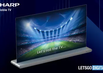 Sharp подготовил складной телевизор, который скручивается в рулон