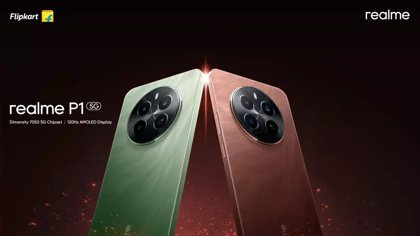 realme P1 5G: OLED-дисплей на 120 Гц, чип MediaTek Dimensity 7050, защита IP54 и батарея на 5000 мАч с зарядкой на 45 Вт по цене от $190