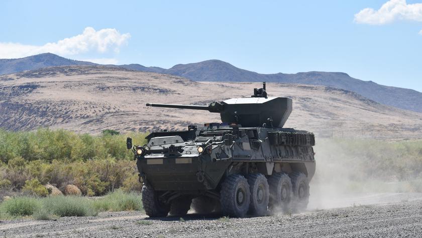 Estados Unidos recibe el primer lote de nuevos vehículos blindados de transporte de personal Stryker con módulo Samson, fabricados por la empresa israelí Rafael