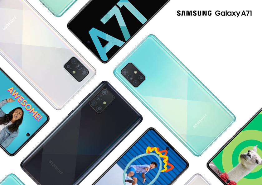 Samsung Galaxy A71: тот же Galaxy A51, но с увеличенным экраном, камерой на 64 Мп, батареей на 4500 мАч и чипом Snapdragon 730