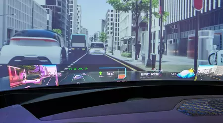 Hyundai Mobis has unveiled the Kia EV9 equipped with a "holographic windscreen"