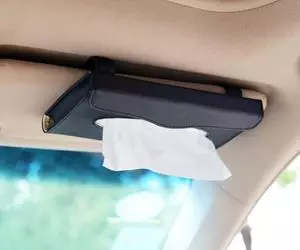 Serviette pare-soleil + porte-mouchoirs