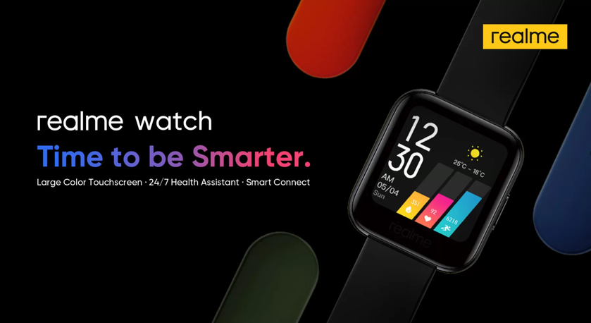 Realme Watch: первые смарт-часы бренда с экраном на 1.4″, датчиком SpO2, защитой IP68, автономностью до 20 дней и ценником в $52