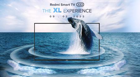 Redmi Smart TV X43 mit Dolby Vision-Unterstützung und 30-W-Lautsprechern wird am 9. Februar vorgestellt