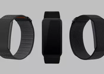 Лаконичность и незаметность: опубликованы первые изображения фитнес-трекера Amazfit Helio Strap, дисплей которого скрыт в тканевом браслете