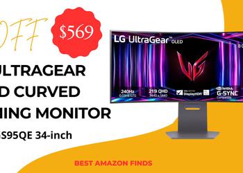 LG 34-inch Ultragear OLED Curved Gaming Monitor - $569 Off Now!