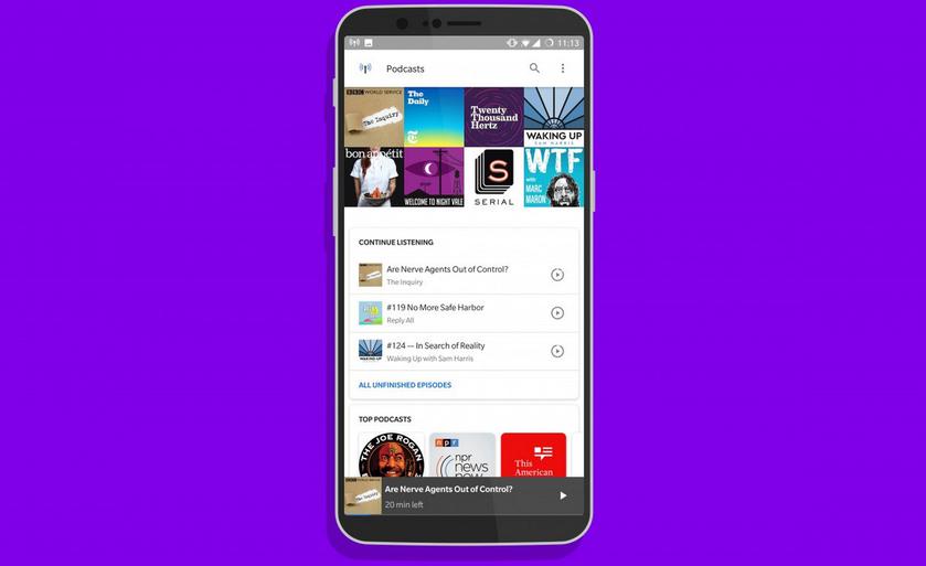 Google zbudował odtwarzacz podcastów w wyszukiwarce na Androida