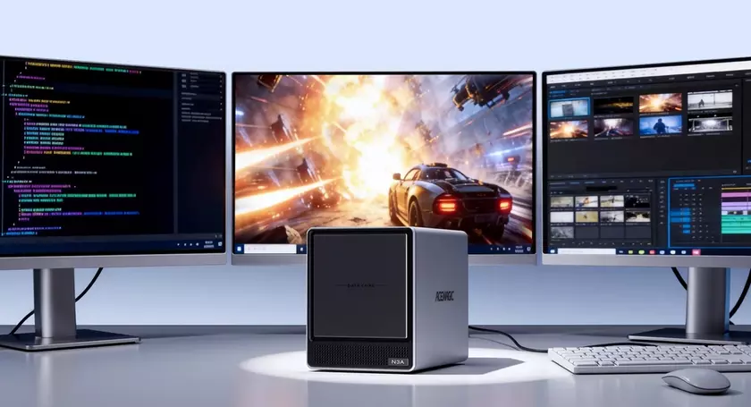 Мини-ПК Acemagic N3A с открытыми дисковыми отсеками