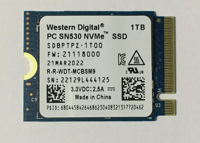 Western Digital SN530 ssd steam deck