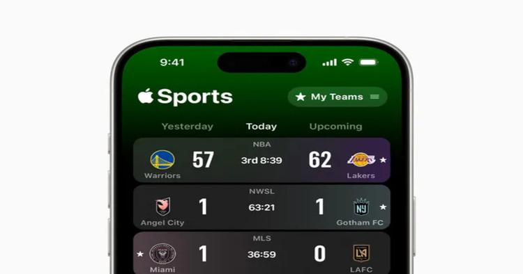 Apple запускает приложение Apple Sports с результатами ставок в спортивных лигах
