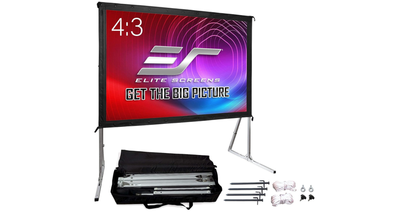 Elite Screens Yard Master 2 with Stand Portable best projector screen material for 4k