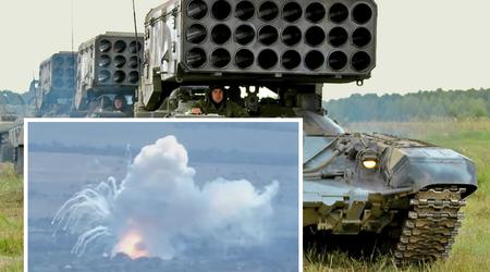 Український FPV-дрон Pegas знищив російську важку вогнеметну систему ТОС-1А з термобаричними снарядами