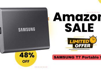 SAMSUNG T7 Portable SSD with a $130 Discount! 