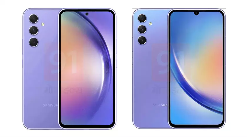 В интернете появились характеристики и качественные изображения Galaxy A34 и Galaxy A54