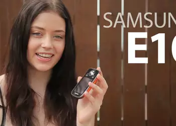 Камера Samsung HMX-E10 с поворотным объективом на видео