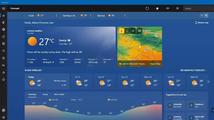 Новая капля из облака: Что скрывают скриншоты Windows 11 с приложением 'Погода'