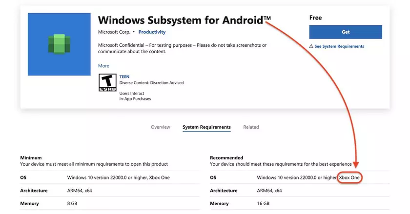 Поддержка Android-приложений из Windows 11 может появиться и на Xbox