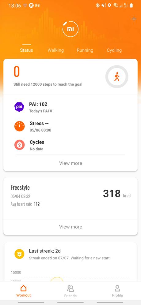 Mi fit online cycling