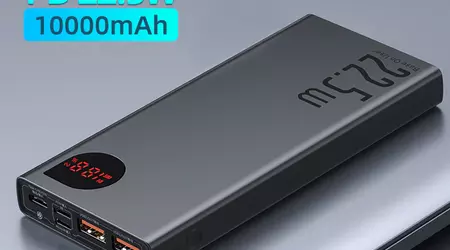 Baseus 10,000mAh battery with fast charging and five USB ports for $14