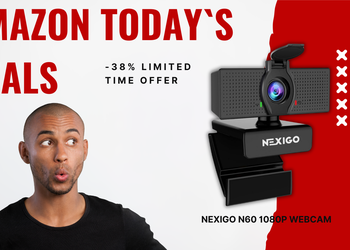 NexiGo N60 1080P Webcam with Privacy Cover – Now 38% Off