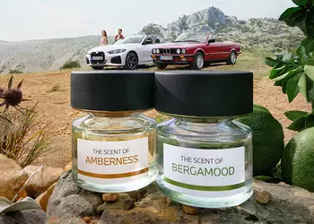 BMW выпустила парфюм с бутылками в форме здания штаб-квартиры компании в Мюнхене