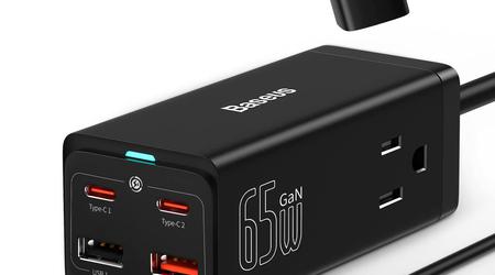 Baseus PowerCombo auf Amazon: Splitter mit vier USB-Anschlüssen, zwei Steckdosen und bis zu 65 W Ladeleistung für $47,99 ($52 Rabatt)