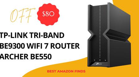 TP-Link Tri-Band BE9300 WiFi 7 Router Archer BE550 - $80 Off Buy Now!