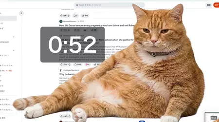 A giant cat will block your social media if you scroll too long