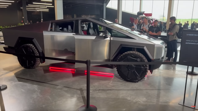 Tesla showed a new pre-production version of the Cybertruck electric pickup
