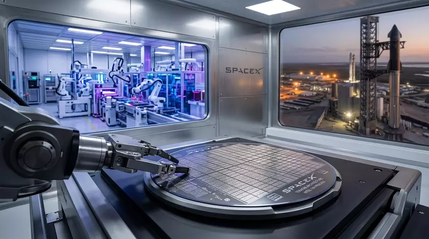 Концепт производства чипов SpaceX