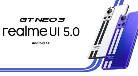 realme GT Neo 3 a reçu la version bêta de realme UI 5.0 avec Android 14.