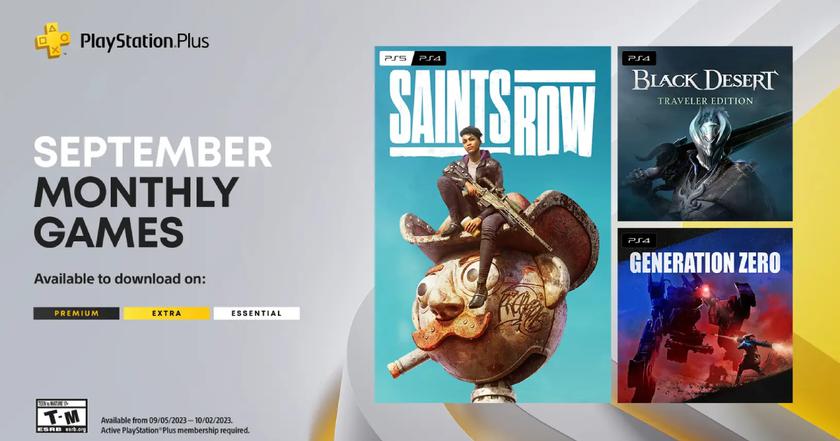 Понравится не всем: подписчики PlayStation Plus в сентябре получат Saints Row (2022), Generation Zero и Black Desert - Traveler Edition