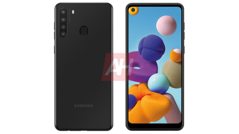 Samsung Galaxy A21 появился на качественном изображении с «дырявым» экраном и квадро-камерой